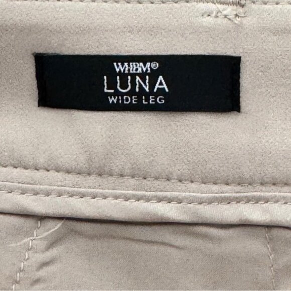 WHBM® Size 12 Luna Wide Leg Trousers in Biscotti Polyester-Spandex NEW - Picture 9 of 11
